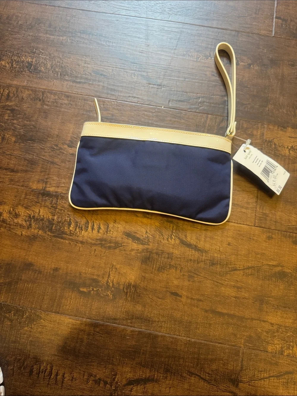 kate spade Navy and Cream/white Wristlet Clutch